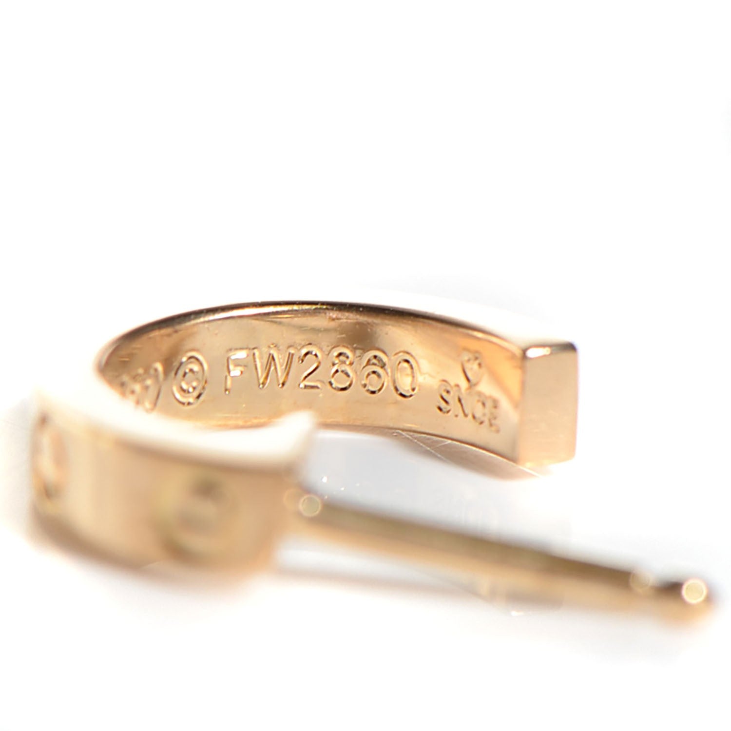 Cartier 18K Yellow Gold Small LOVE Hoop Earrings 4 of 5