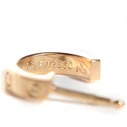 Cartier 18K Yellow Gold Small LOVE Hoop Earrings 4 of 5