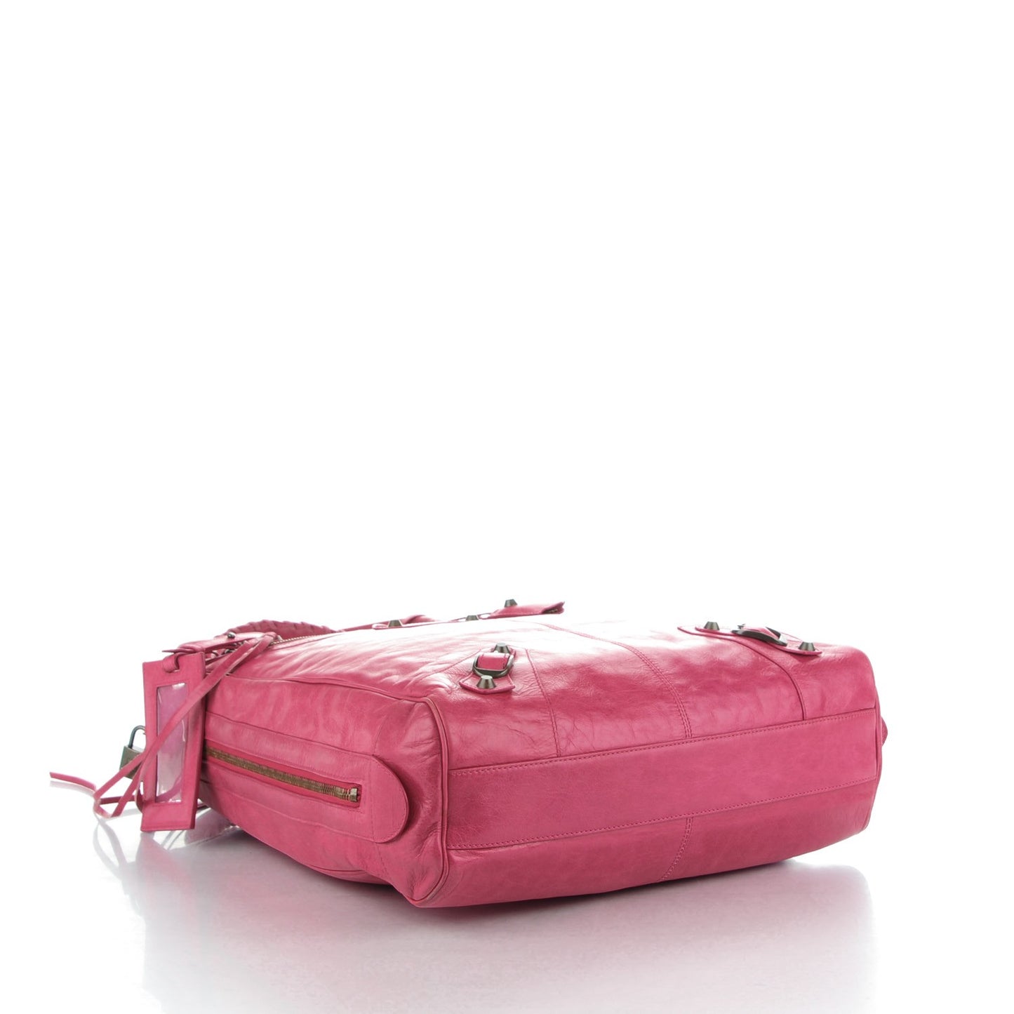Agneau Classic Hardware Briefcase Tote Pivoine