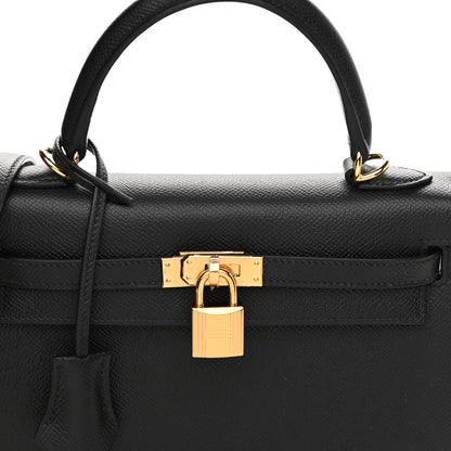 Hermes Epsom Kelly Sellier 25 Black 7 of 10