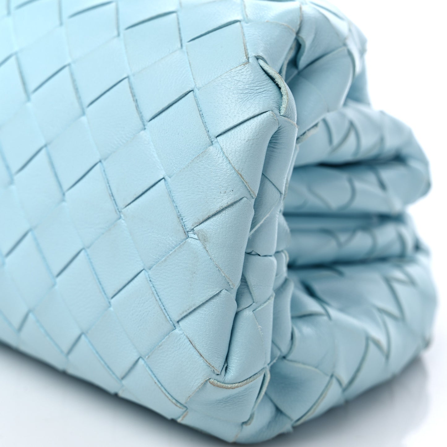 Nappa Maxi Intrecciato The Pouch Oversized Clutch Teal Washed