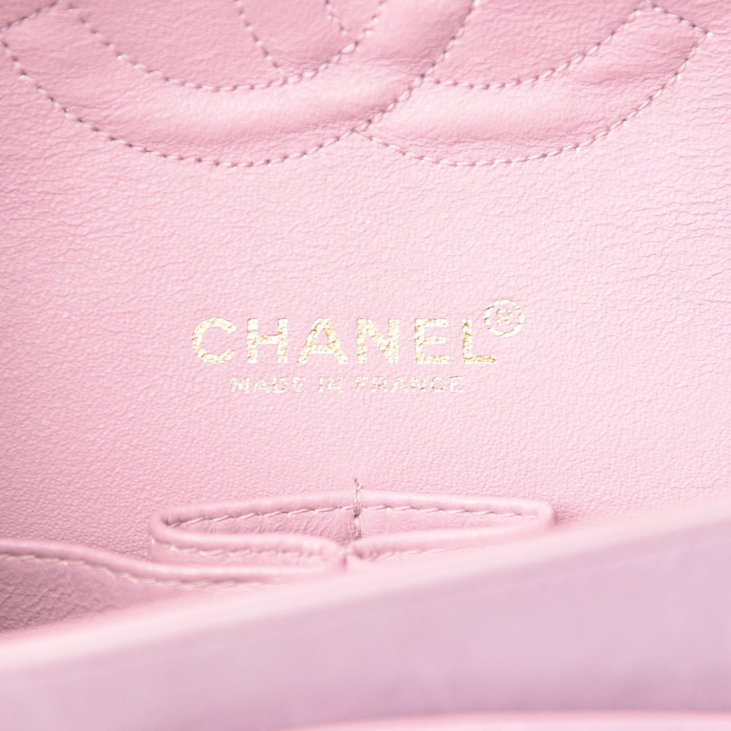 Lambskin Quilted Medium Double Flap Light Pink