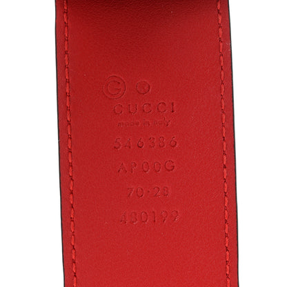 Gucci Moon Calfskin Interlocking G 37mm Belt 70 28 Vibrant Red 3 of 6