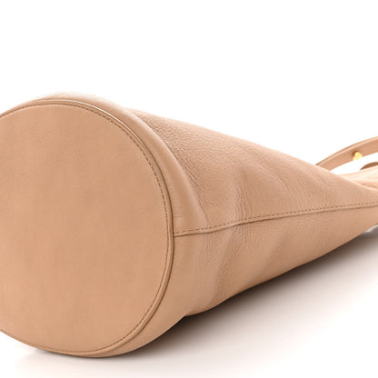 Mansur Gavriel Pebbled Calfskin Zip Bucket Bag Aglio 9 of 9