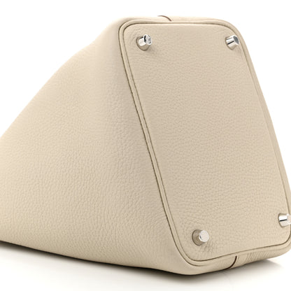 Hermes Taurillon Clemence Picotin Lock 18 PM Beton 9 of 11