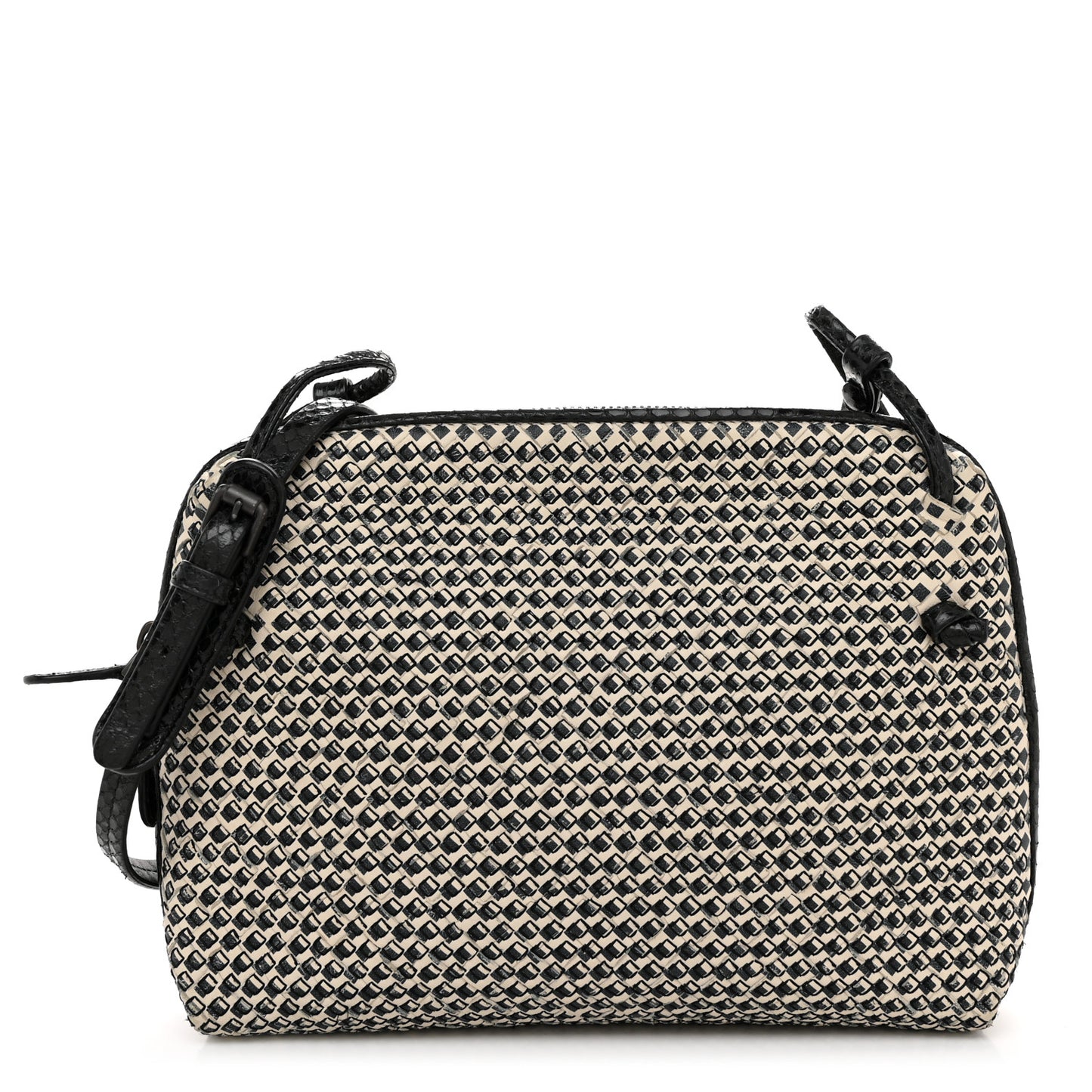 Nappa Ayers Cravaterria Intrecciato Nodini Bag Off White Black