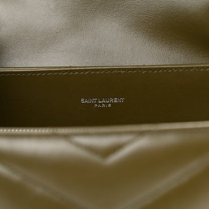 Saint Laurent Calfskin Y Quilted Monogram Medium Loulou Chain Satchel Military Olive 6 of 11