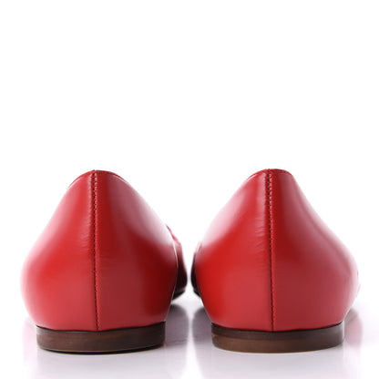 Valentino Garavani Nappa Vlogo Flats 38.5 Rouge Pur 7 of 9