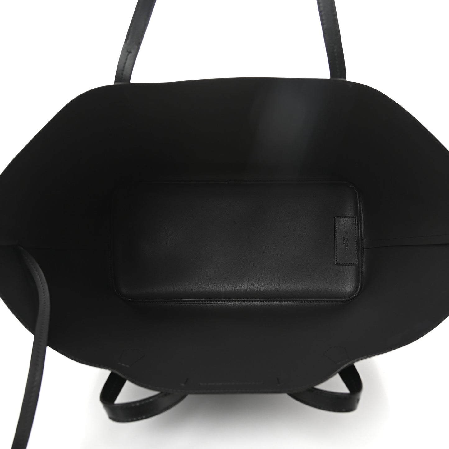 Smooth Calfskin Wing Logo Shopper Tote Black White