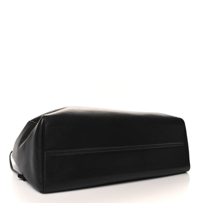 Celine Grained Calfskin Cuir Triomphe Cabas Drawstring Black 4 of 10