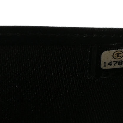 Chanel Lambskin Diamond Stitched Yen Wallet Black 8 of 8