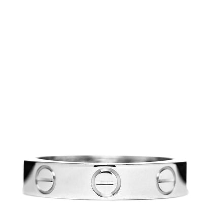Cartier 18K White Gold 3.5mm LOVE Wedding Band Ring 46 3.75 1 of 4