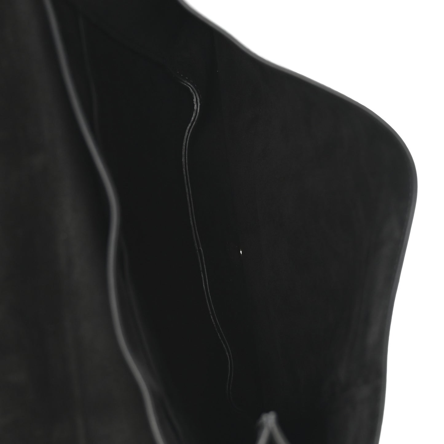Shiny Lambskin Soft Triomphe Besace Bag Black