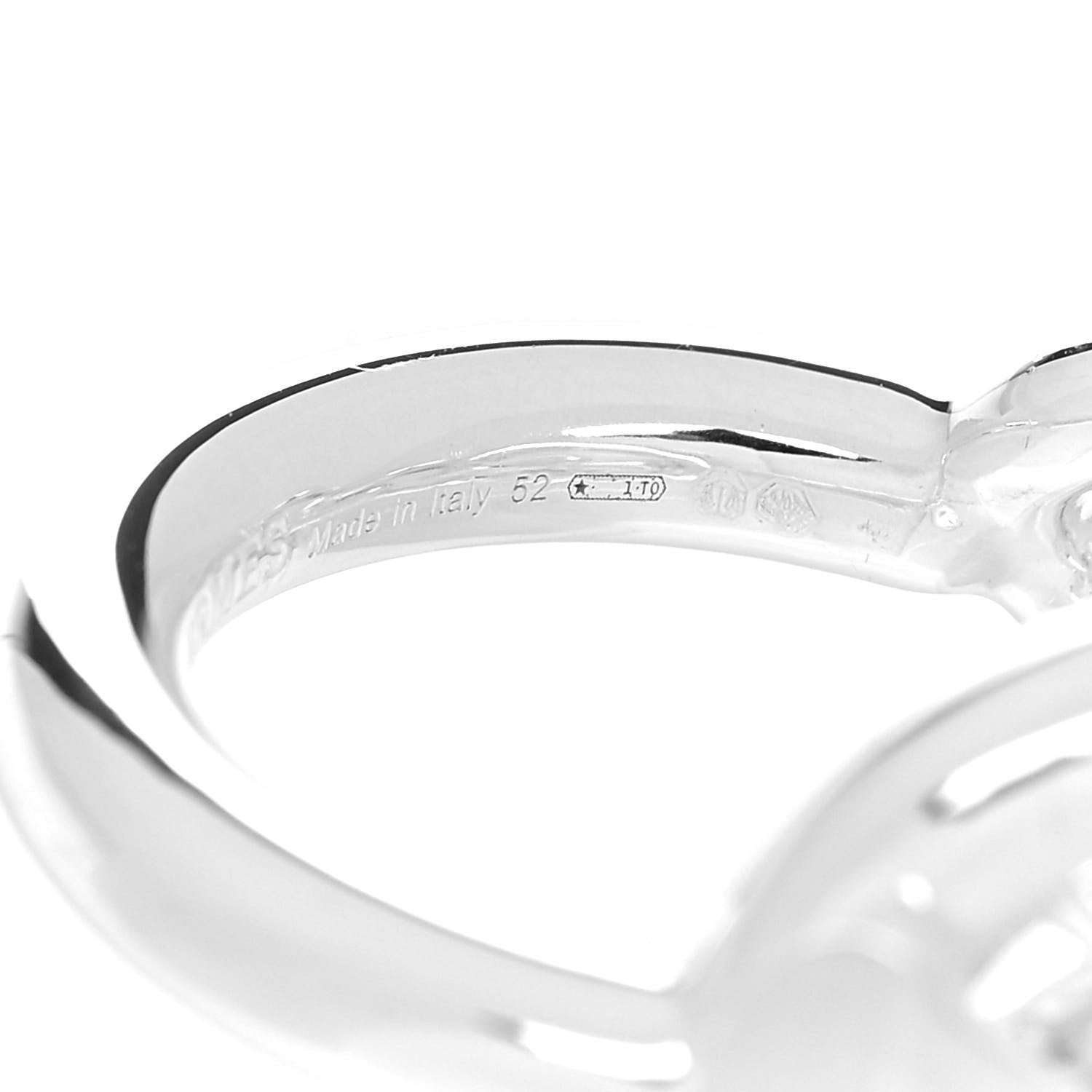 Hermes Sterling Silver GM Croisette Ring 52 6 5 of 6