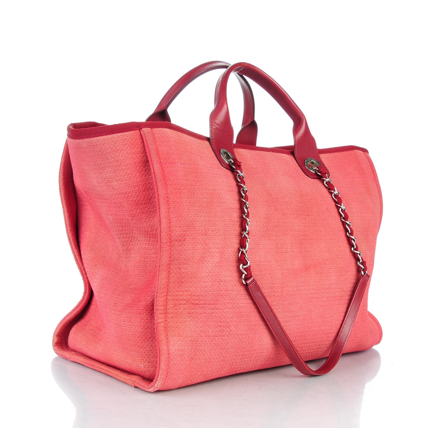 Canvas Large Deauville Tote Red