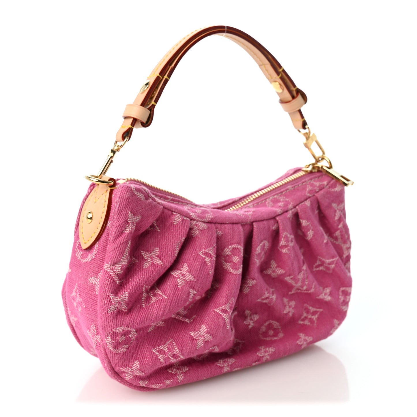 Monogram Denim Pochette Valley Fuchsia