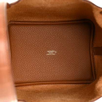Hermes Taurillon Clemence Matte Alligator Picotin Lock Touch 18 PM Gold 4 of 9