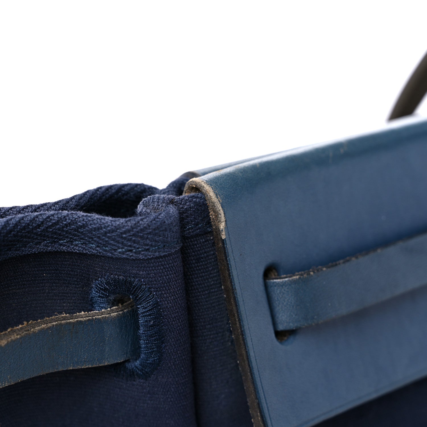 Hermes Toile Vache Hunter Herbag Cabas MM Bleu Marine 16 of 25