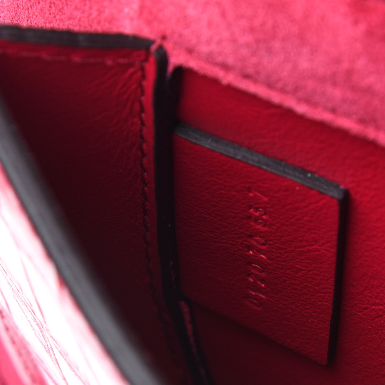 Chloe Calfskin Crocodile Embossed Small Tess Bag Crimson Pink 7 of 12