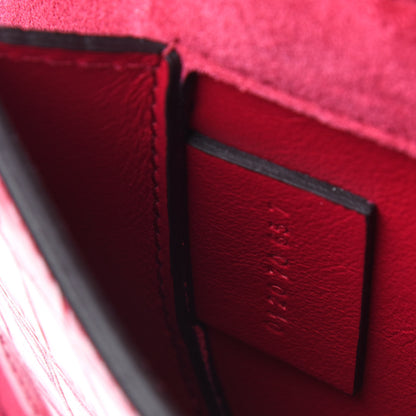 Chloe Calfskin Crocodile Embossed Small Tess Bag Crimson Pink 7 of 12