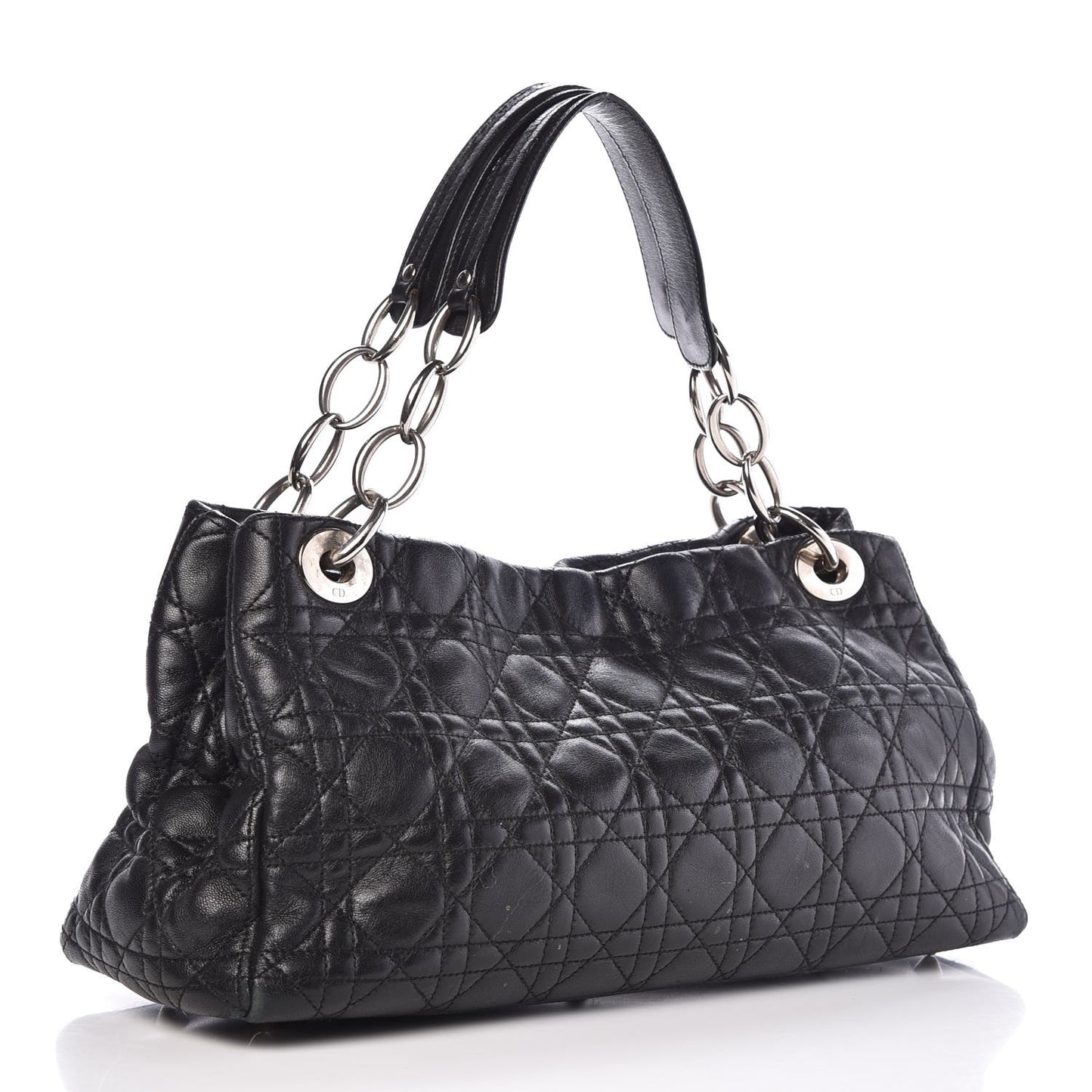 Lambskin Cannage Lady Dior Shoulder Bag Black