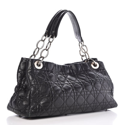 Christian Dior Lambskin Cannage Lady Dior Shoulder Bag Black 3 of 12