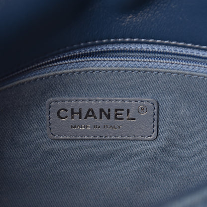 Chanel Calfskin Denim Fringe Chains Small Flap Blue 6 of 13