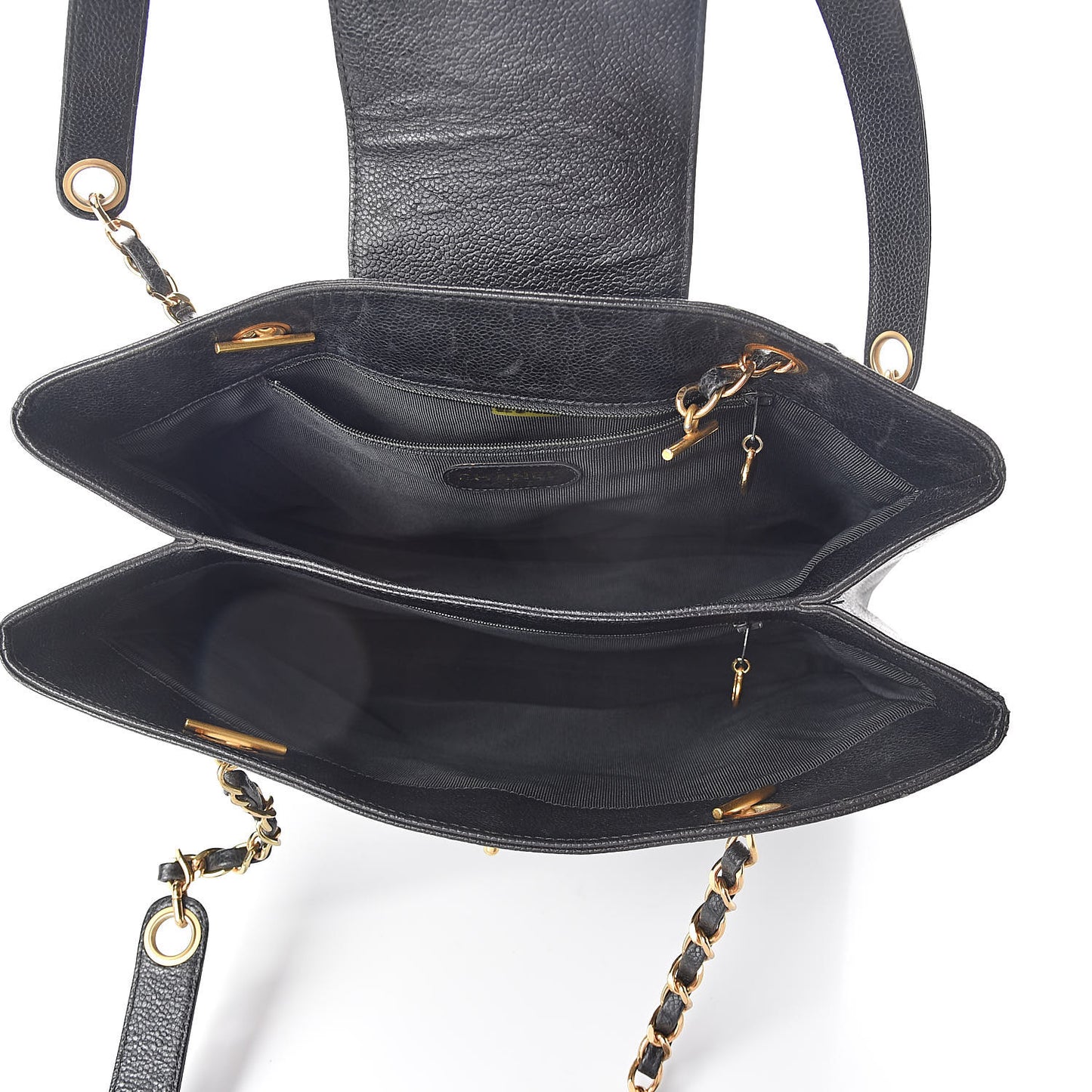Caviar CC Shoulder Bag Black