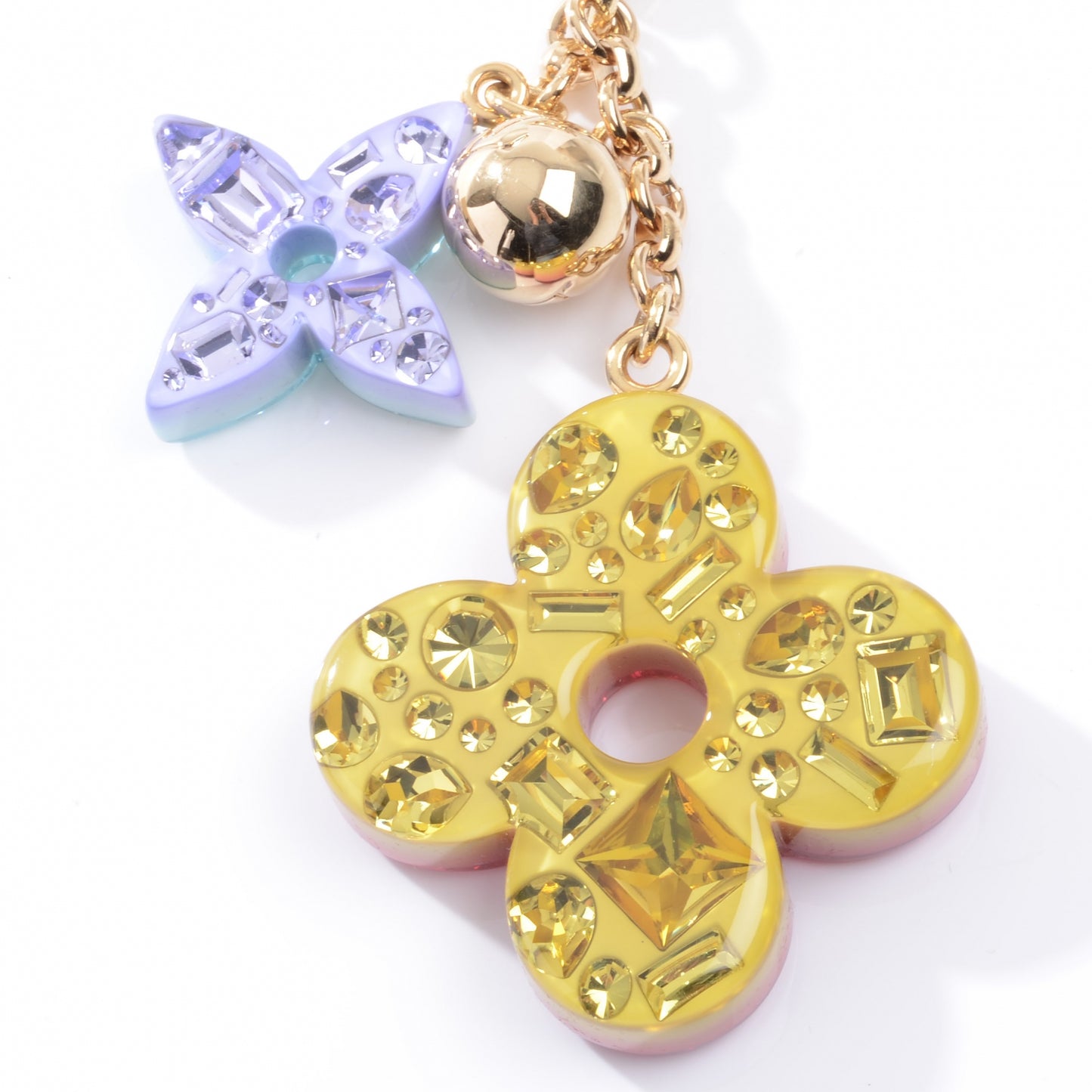 Resin Strass Glam Flower Bag Charm