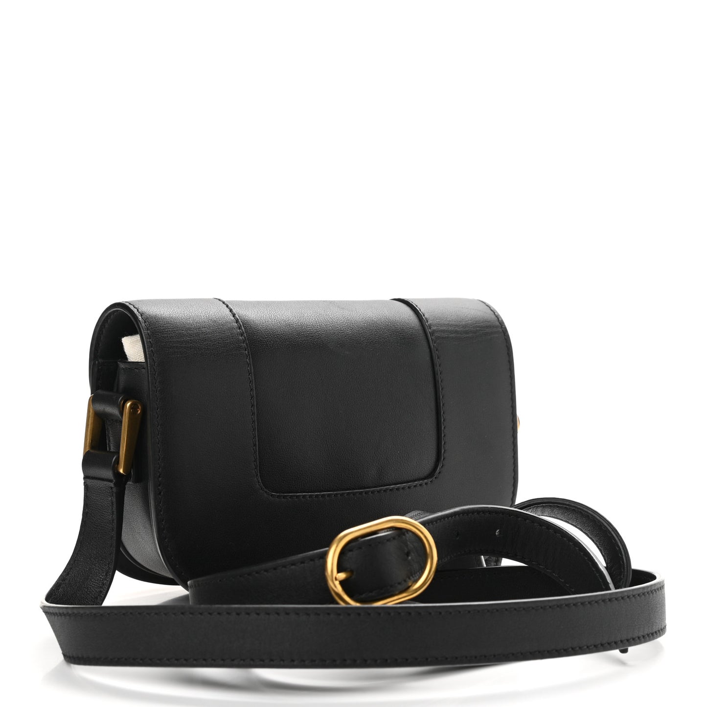 Calfskin Small Supervee Crossbody Bag Black