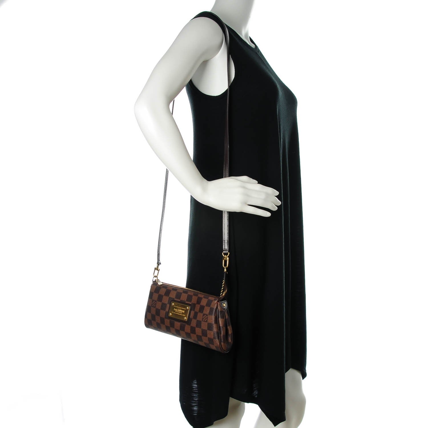Louis Vuitton Damier Ebene Eva Clutch 2 of 9