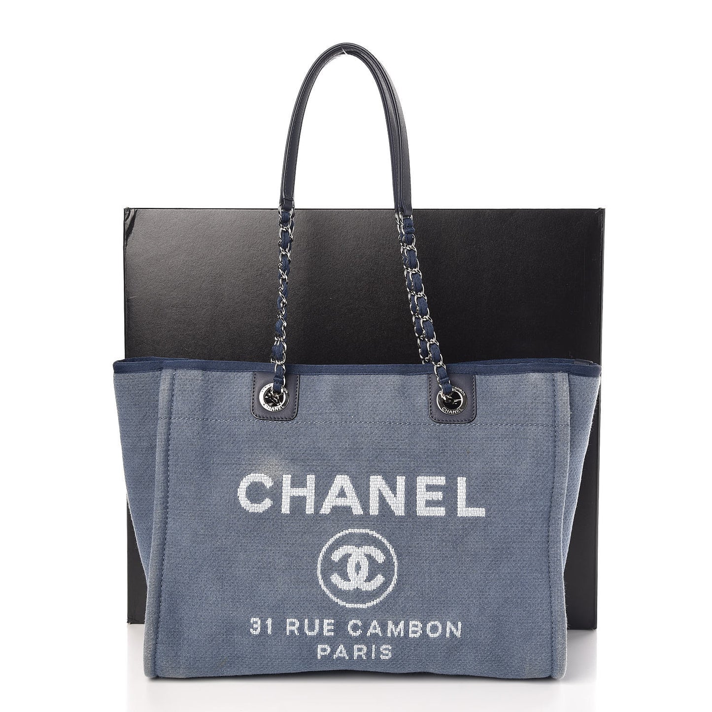 Canvas Small Deauville Tote Denim Blue