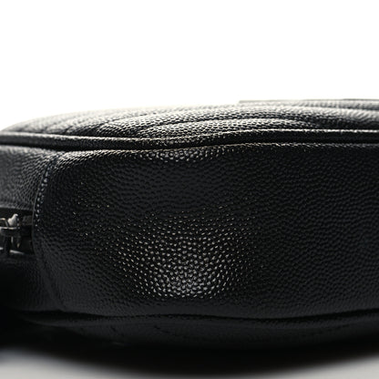Saint Laurent Grain De Poudre Matelasse Monochrome Monogram Mini Lou Camera Bag Black 9 of 11