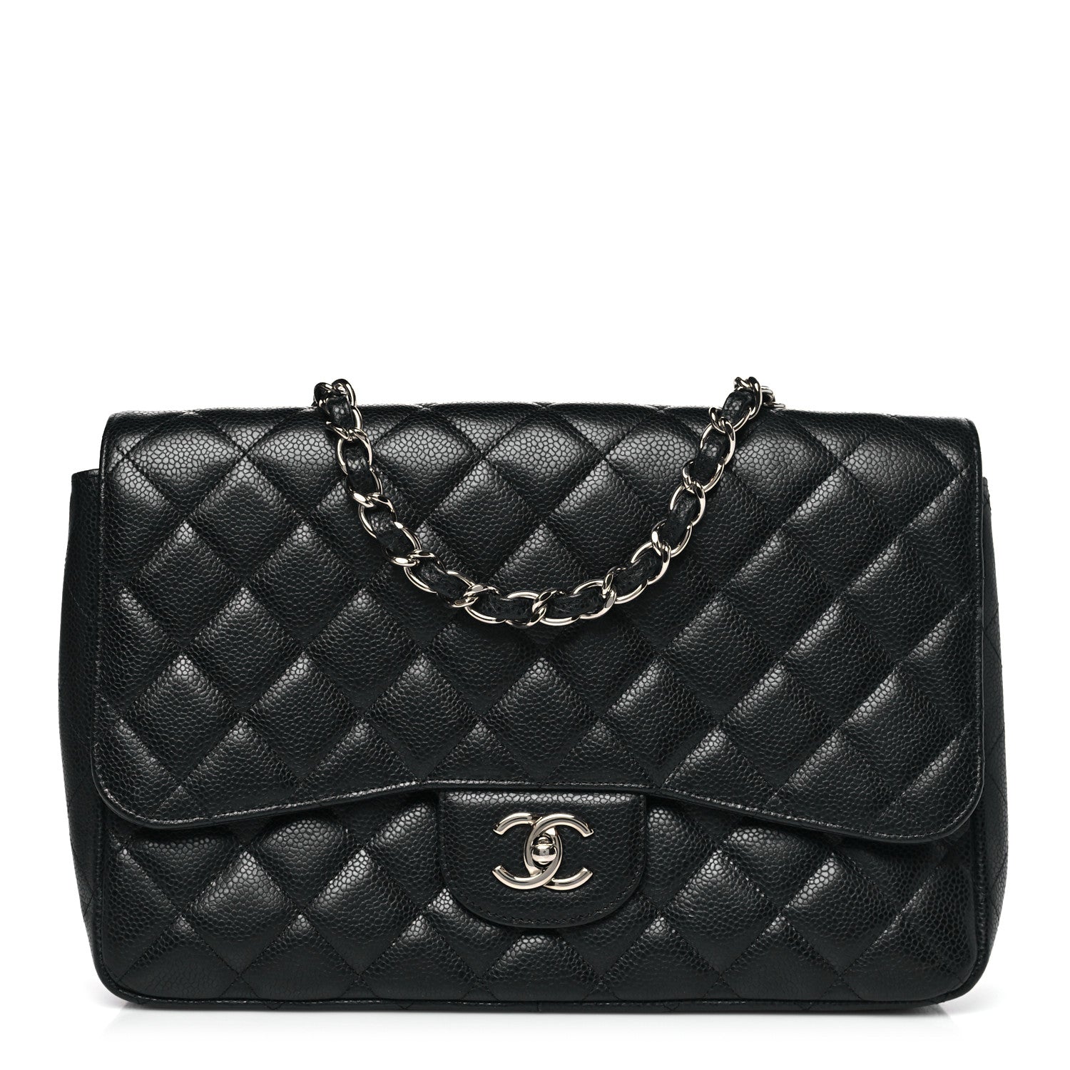 Chanel Caviar Quilted Jumbo Single Flap Black 1 of 10