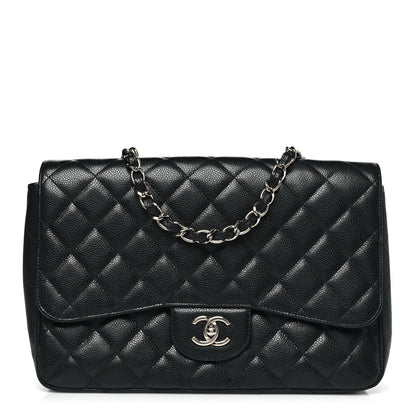 Chanel Caviar Quilted Jumbo Single Flap Black 1 of 10