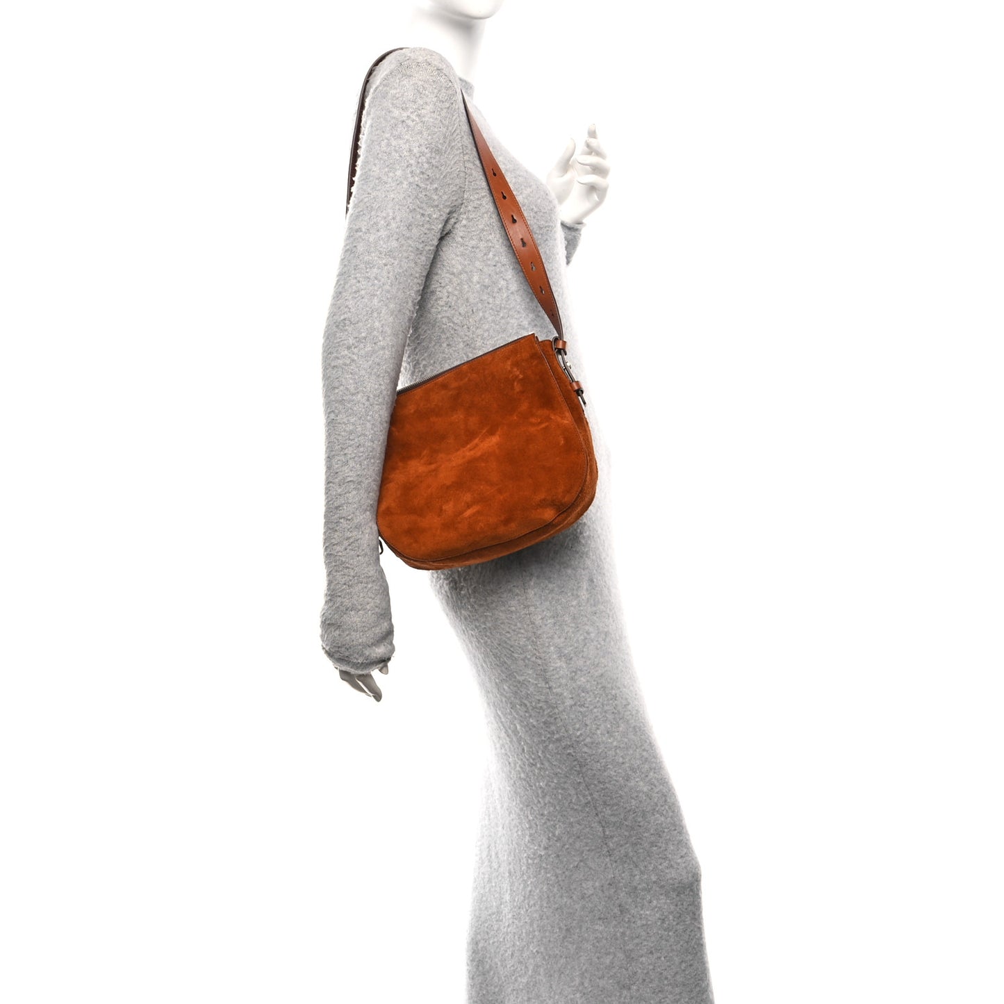 Suede Small Knight Bag Bruciato