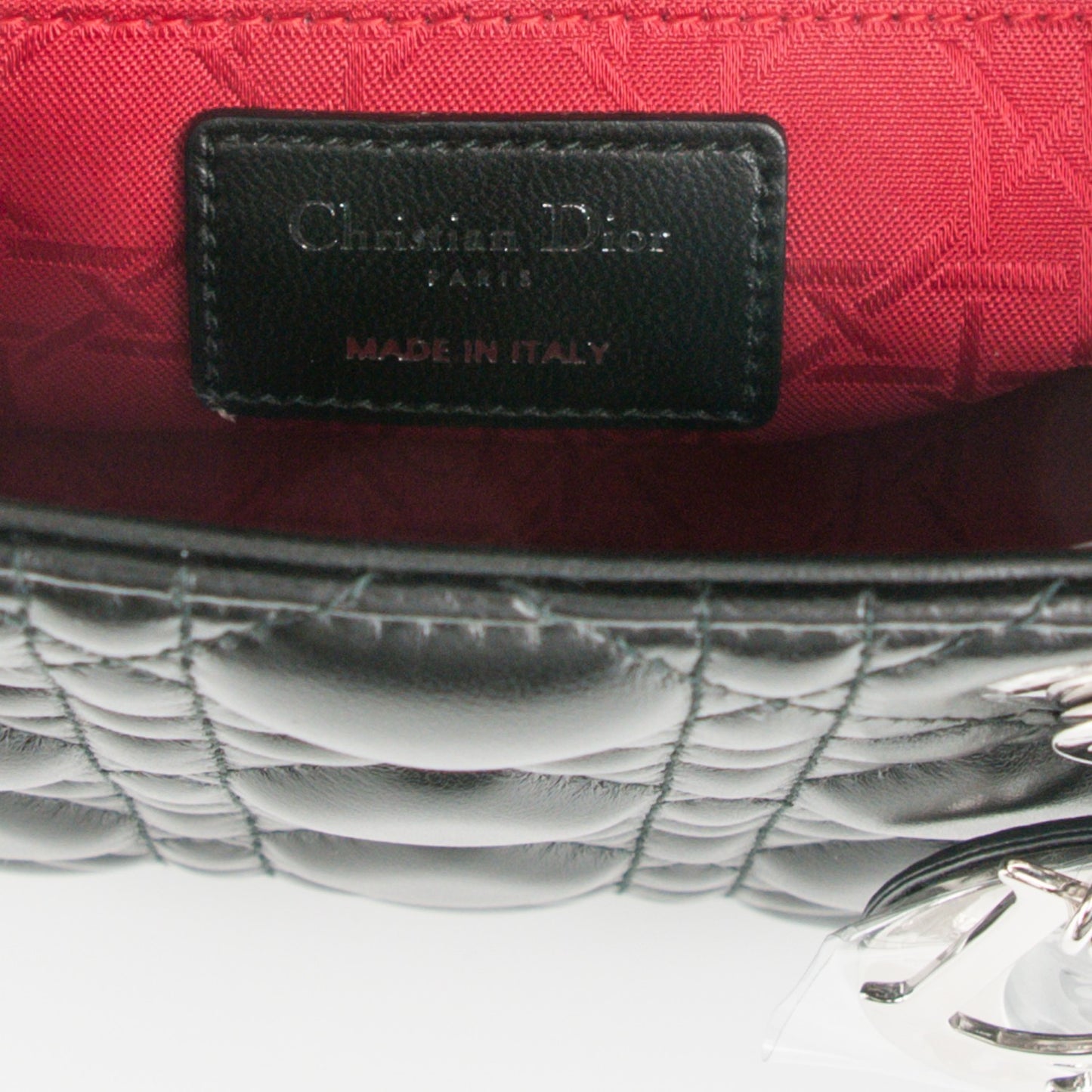 Lambskin Cannage Small Lucky Badges My Lady Dior Black