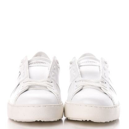 Valentino Garavani Calfskin VLTN Rockstud Open Sneakers 37.5 White 2 of 14