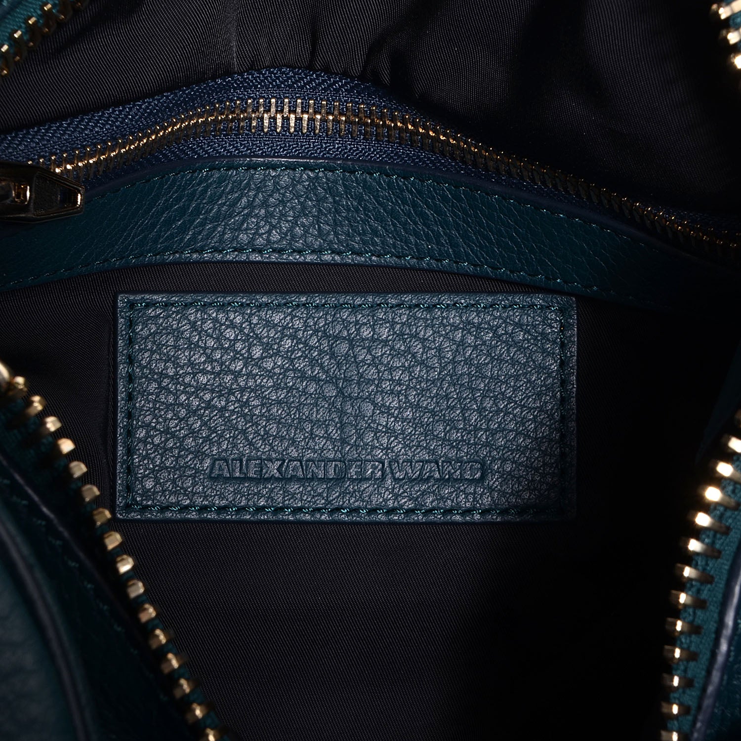 Alexander Wang Pebbled Lambskin Rocco Dark Argon w Pale Gold Hardware 6 of 8