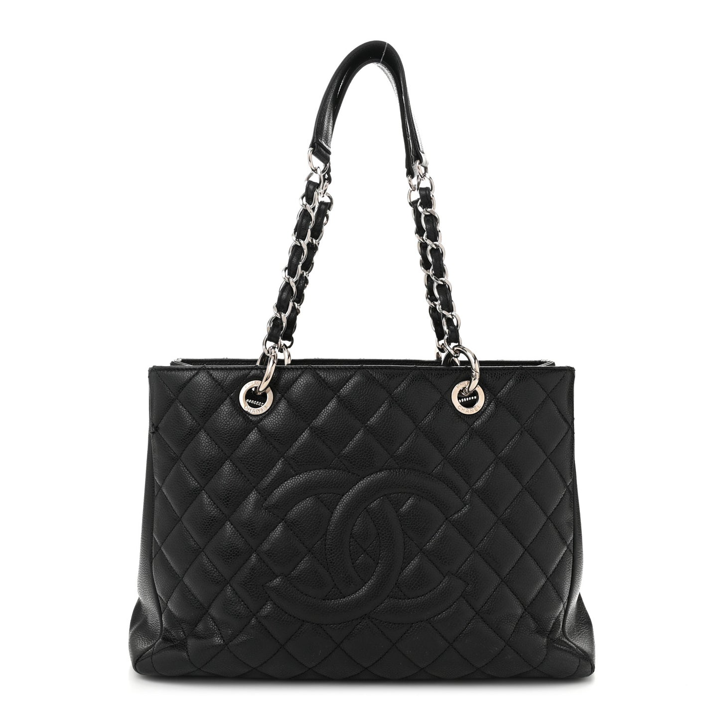 Caviar Quilted Grand Shopping Tote GST Black