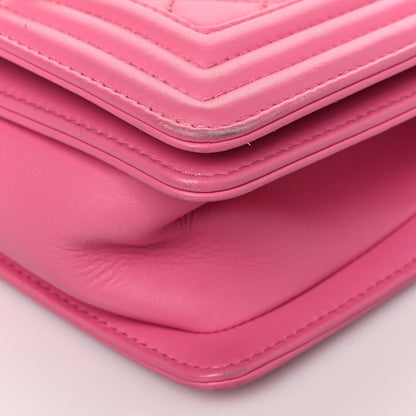 Chanel Lambskin Quilted Small Boy Flap Dark Pink 10 of 12