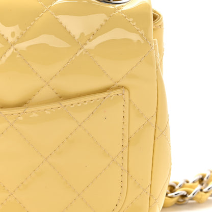 Chanel Patent Quilted Mini Square Flap Yellow 12 of 14