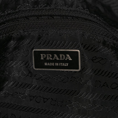 Prada Tessuto Nylon Calfskin Shopping Tote Black 5 of 14