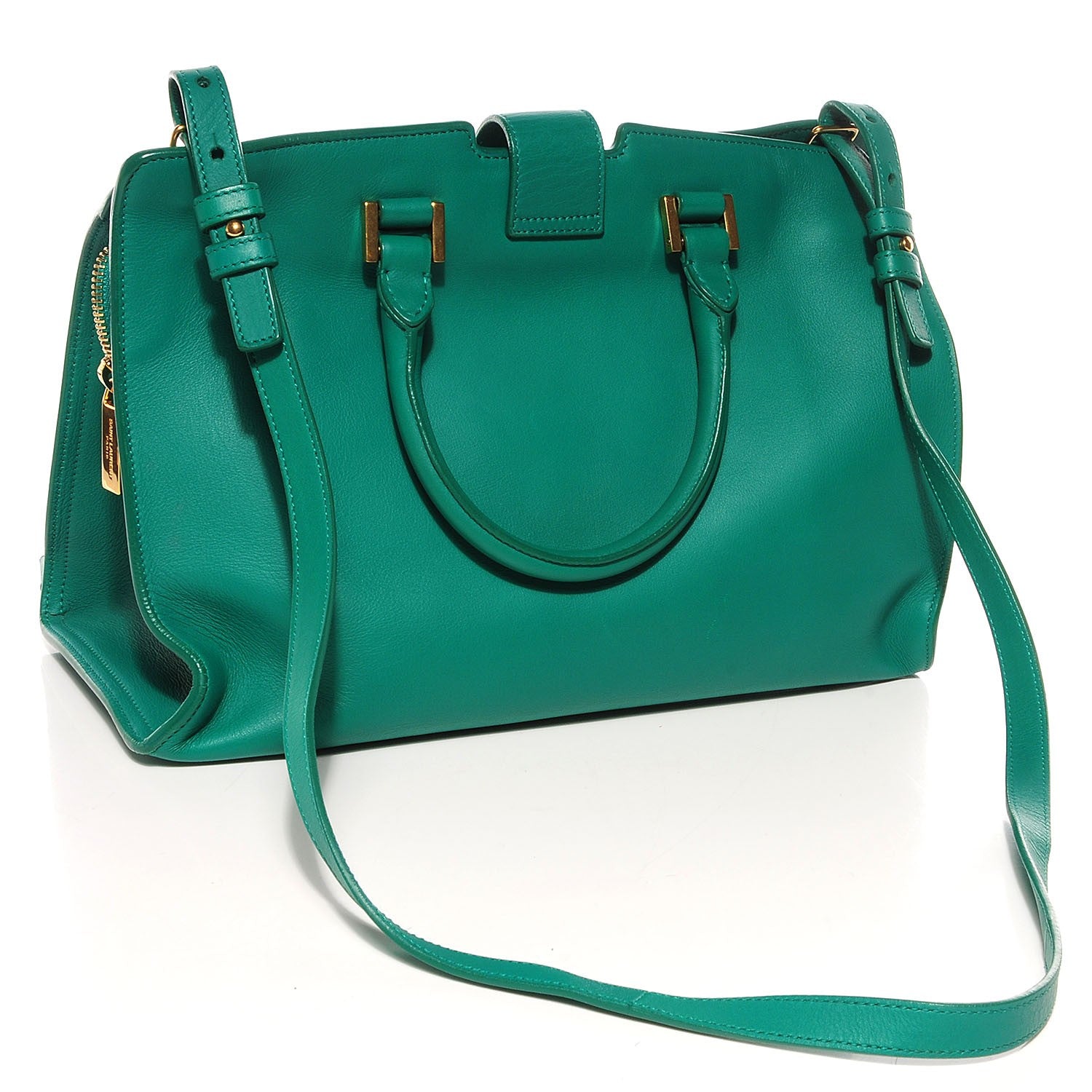 Saint Laurent Calfskin Small Classic Y Cabas Green 10 of 14