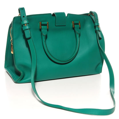Saint Laurent Calfskin Small Classic Y Cabas Green 10 of 14