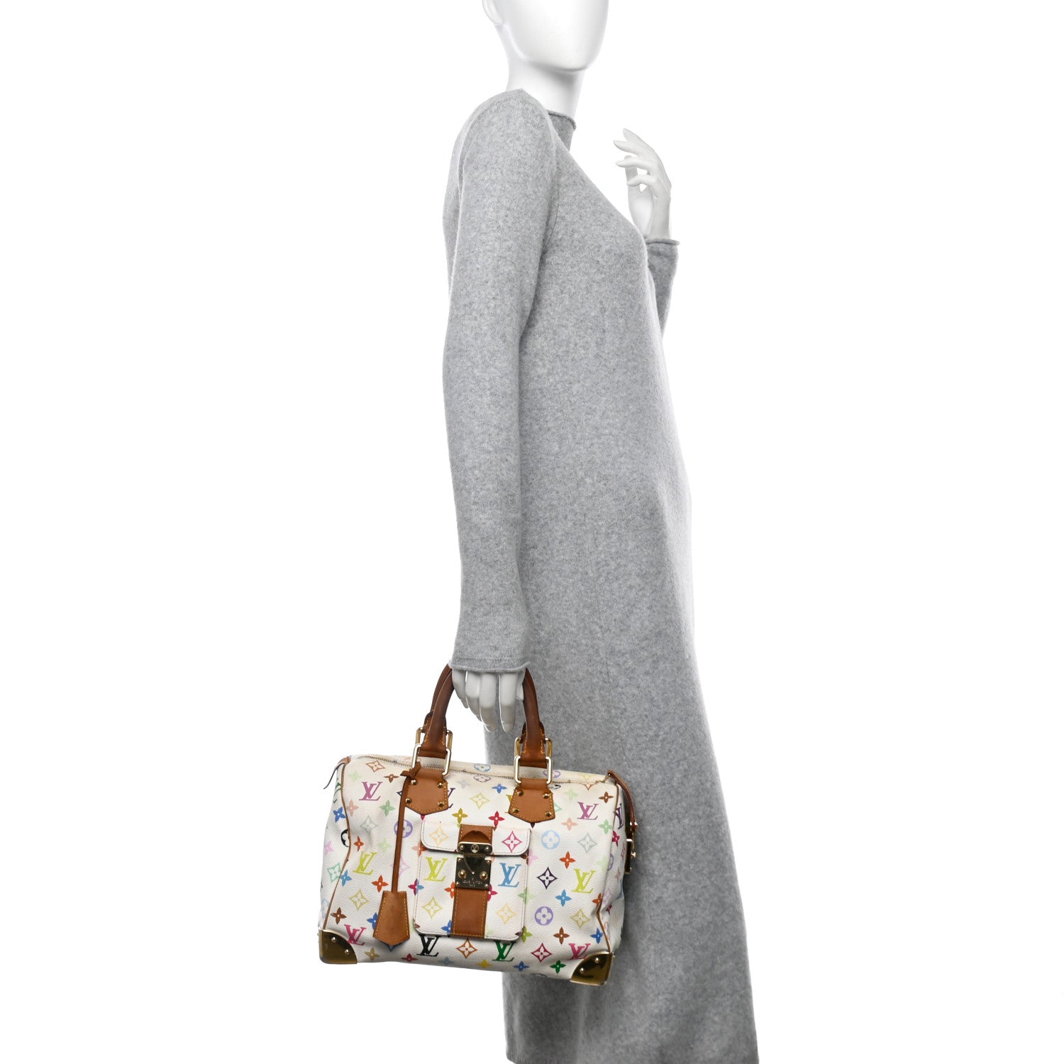 Louis Vuitton Monogram Multicolor Speedy 30 White 1853031