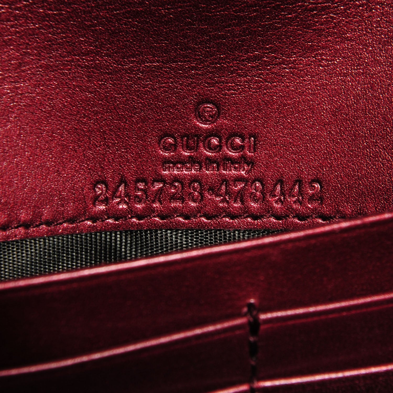 Gucci Shine Guccissima Lovely Heart Continental Wallet Scarlatto 6 of 6
