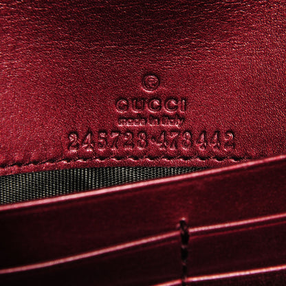 Gucci Shine Guccissima Lovely Heart Continental Wallet Scarlatto 6 of 6