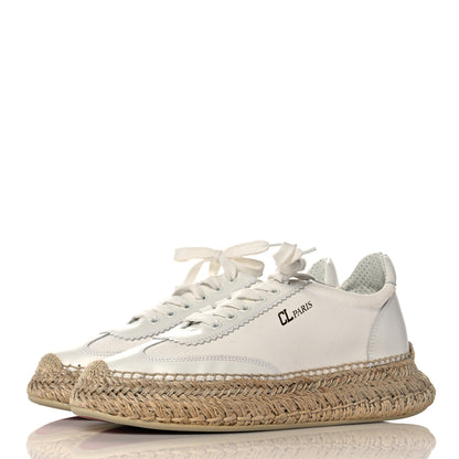 Christian Louboutin Toile Calfskin Espasneak Flat Sneaker 39 Ivory 3 of 9