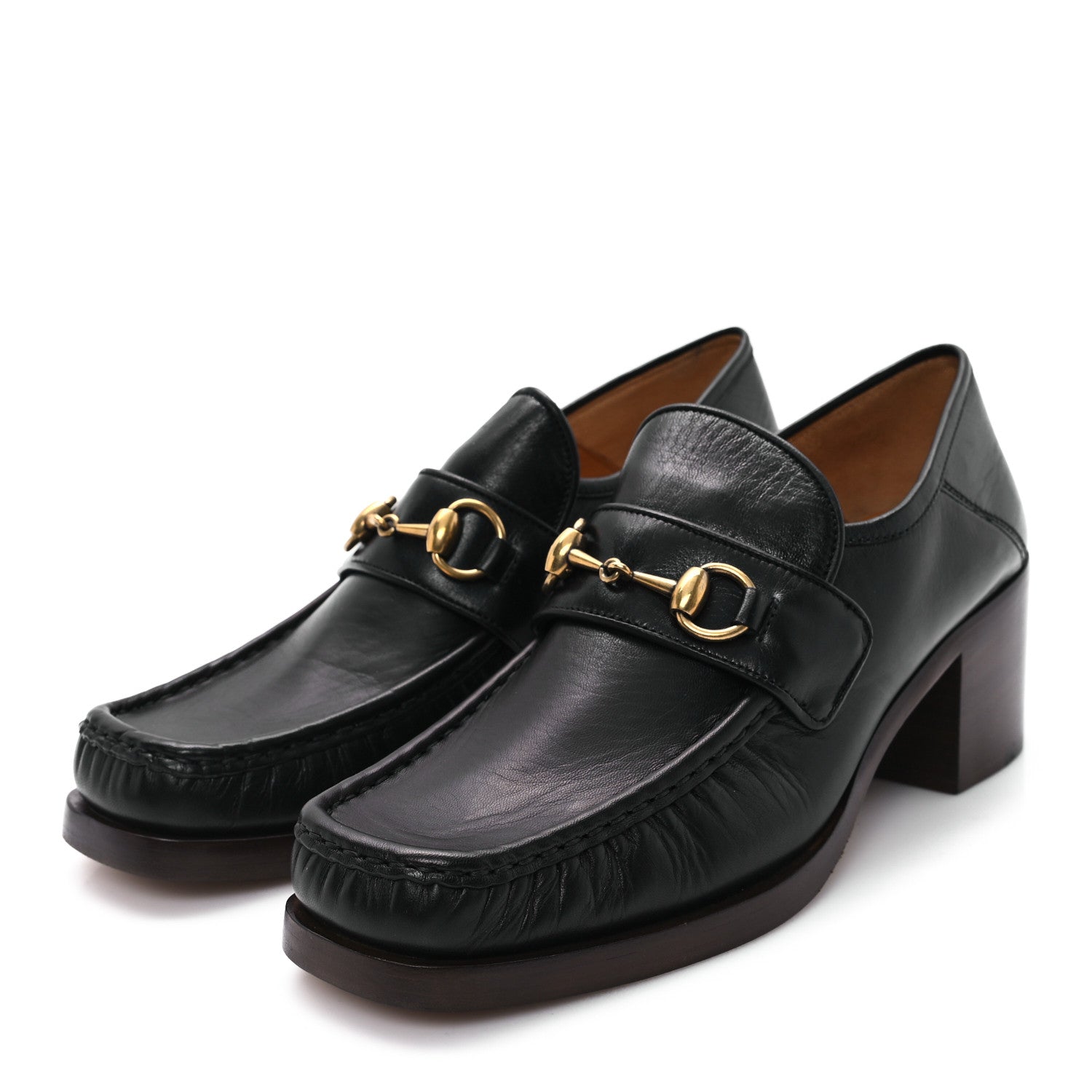 Gucci Malaga Kid Horsebit Loafer Pumps 40 Black 4 of 10